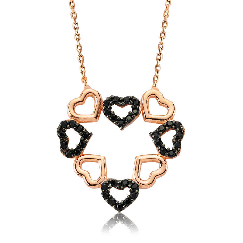 Silver Heart Love Necklace for Women
