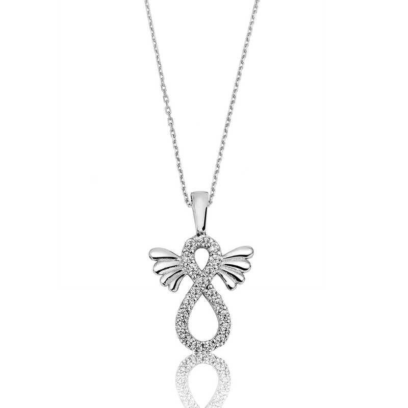 Silver Winged Infinity Women’s Necklace