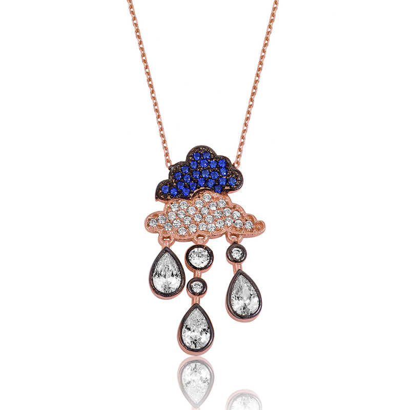 Silver Rain Cloud Necklace