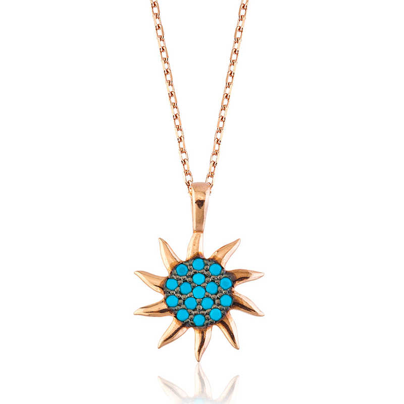 Silver Sun Necklace for Women