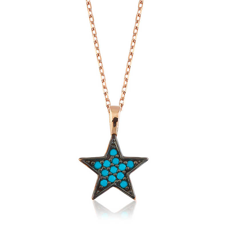Silver Blue Star Women’s Necklace