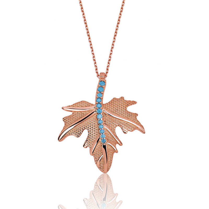 Silver Plane Leaf Women’s Necklace