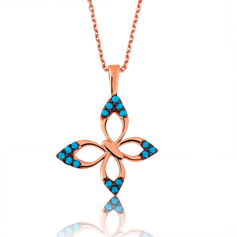 Silver Blue Butterfly Women’s Necklace