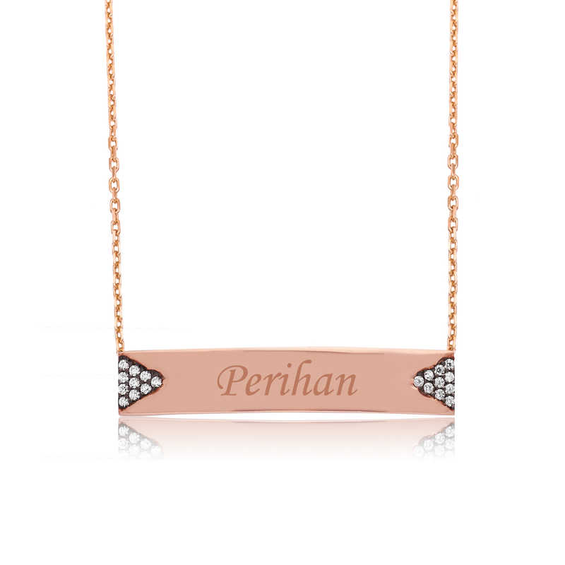 Silver Name Plate Women’s Necklace