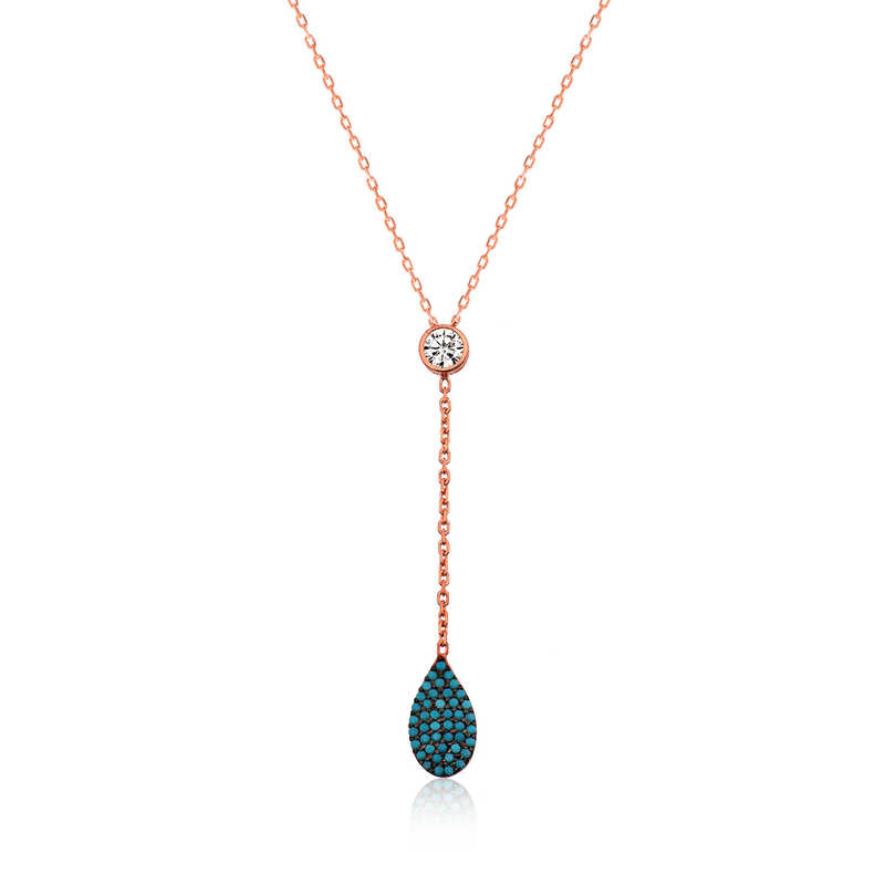 Silver Rose Love Drop Women’s Necklace