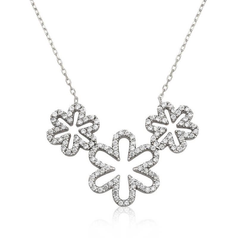 Silver Triple Daisy Women’s Necklace
