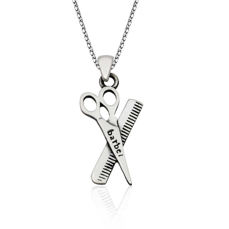 Silver Barber Men’s Necklace