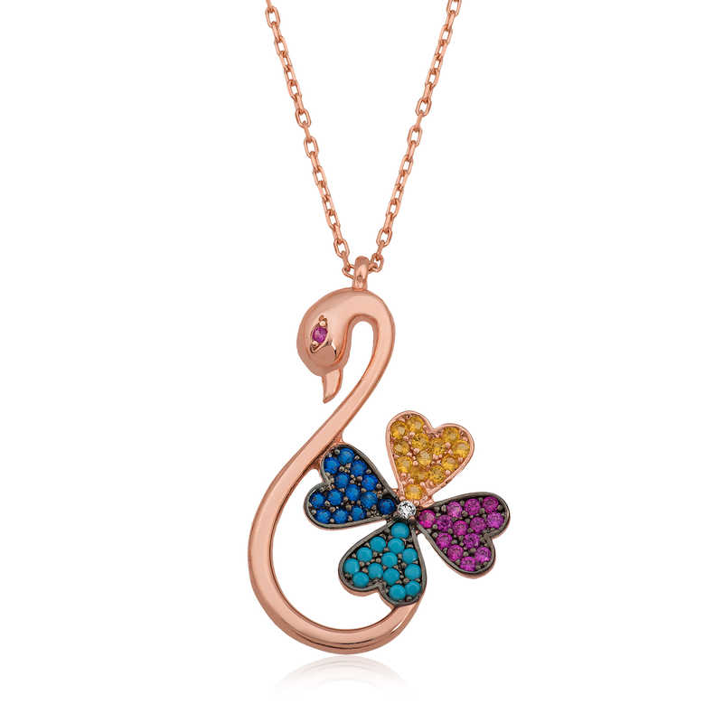 Silver Swan Clover Women’s Necklace