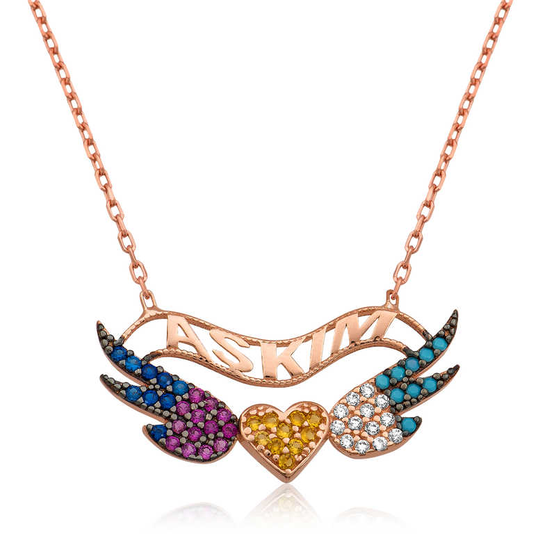 Silver Winged Heart Women’s Necklace
