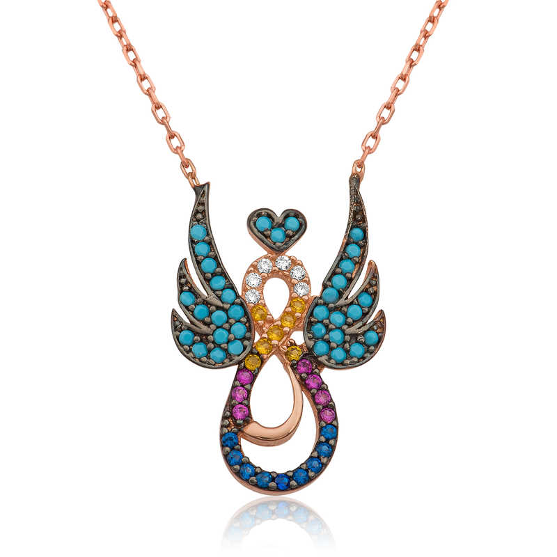 Silver Winged Infinite Love Necklace