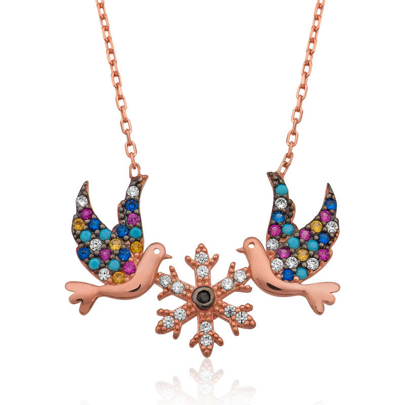 Silver Love Birds Women’s Necklace