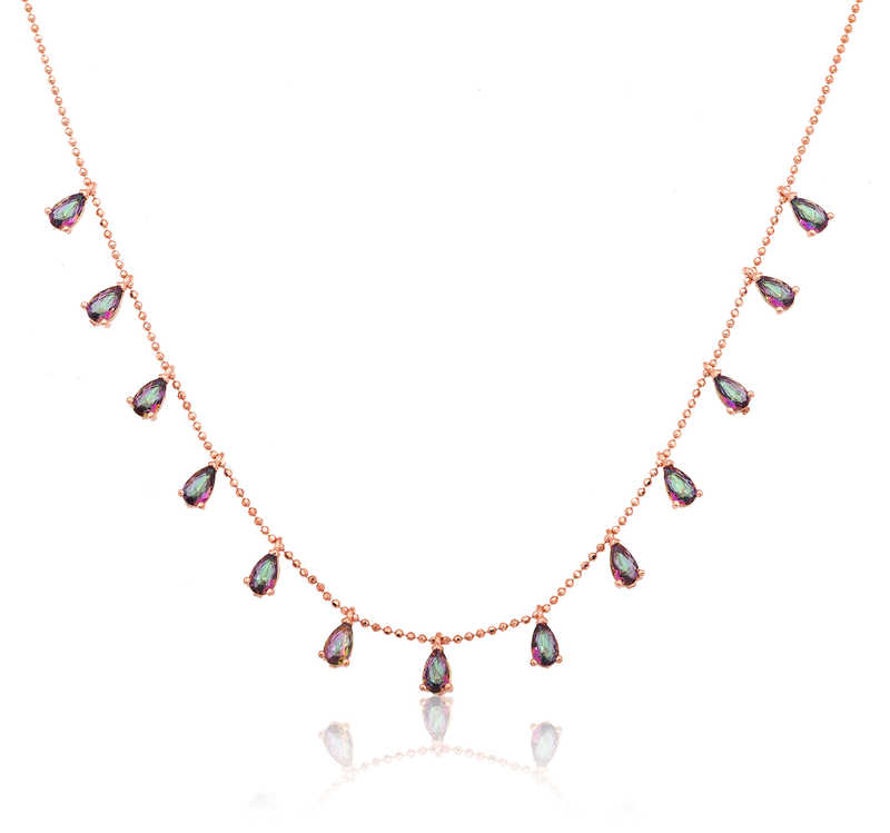 Silver Mystic Topaz Lucky Necklace