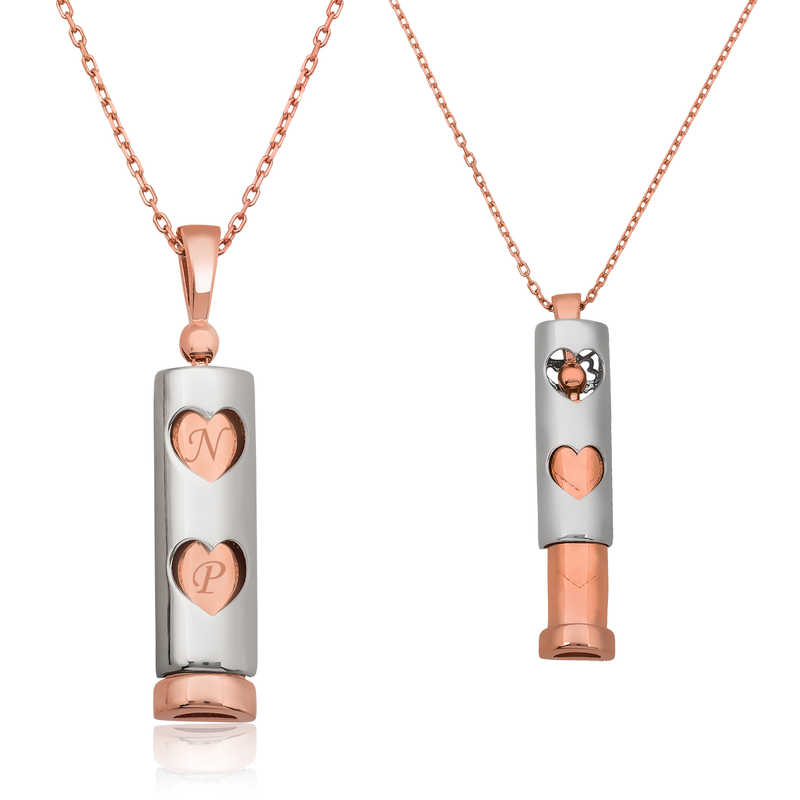 Silver Heart Bar Necklace
