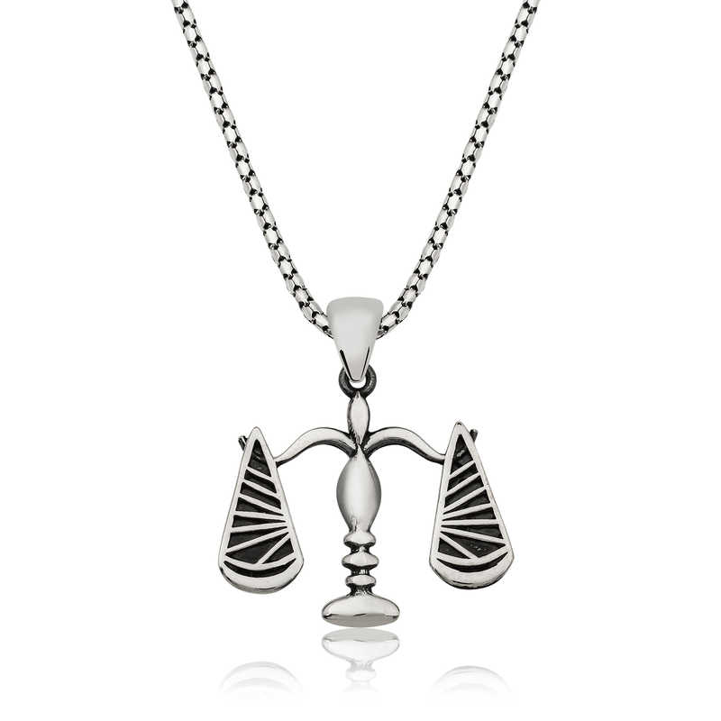 Silver Scales of Justice Necklace