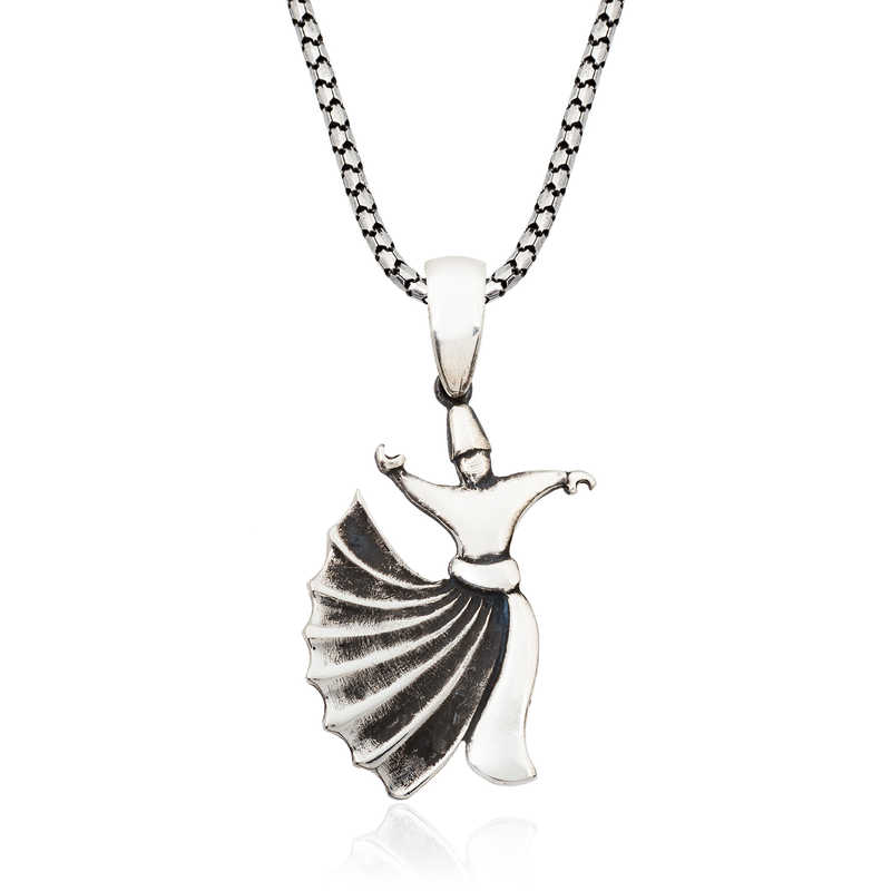Silver Whirling Dervish Men’s Necklace