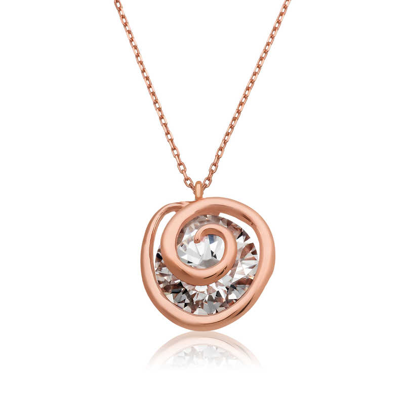 Silver Rose Love Loop Women’s Necklace