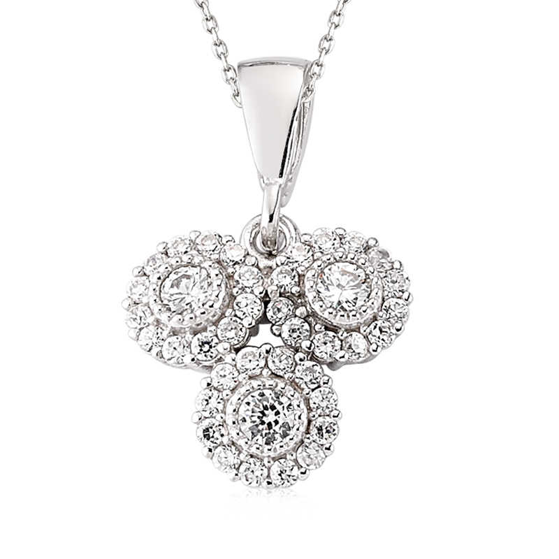 Silver White Stone Women’s Necklace