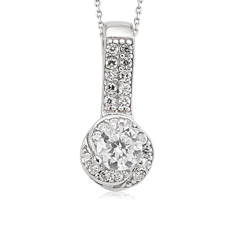 Silver Single Stone Women’s Necklace