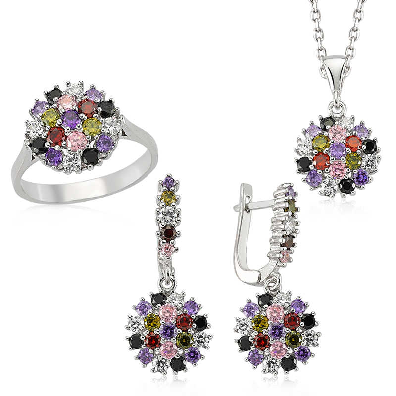 Silver Color Stone Women’s Set