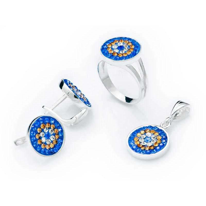 Silver Evil Eye Round Women’s Set