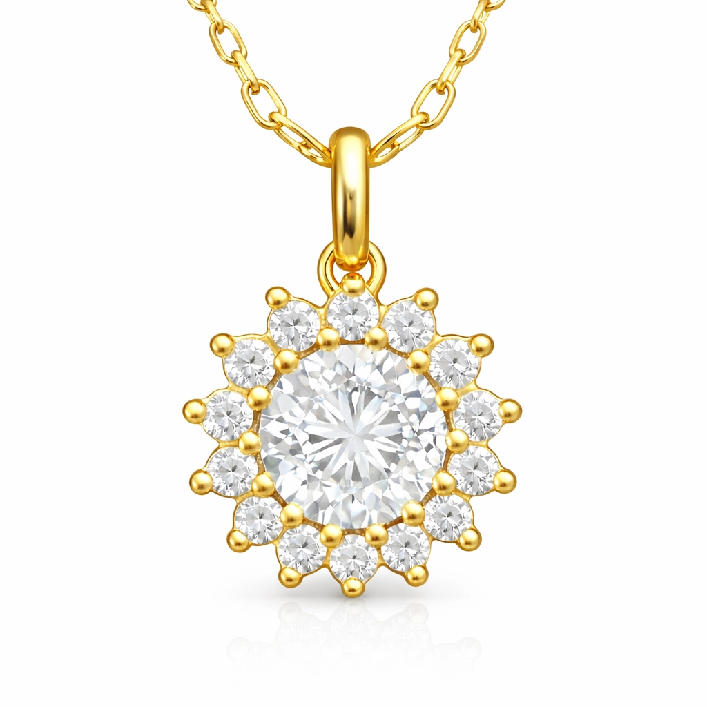 Silver Gold Minimal Round Anturaj Women's Necklace
