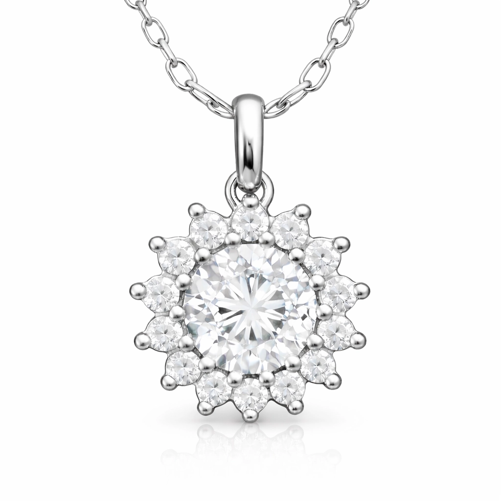 Silver Minimal Round Anturaj Women's Necklace
