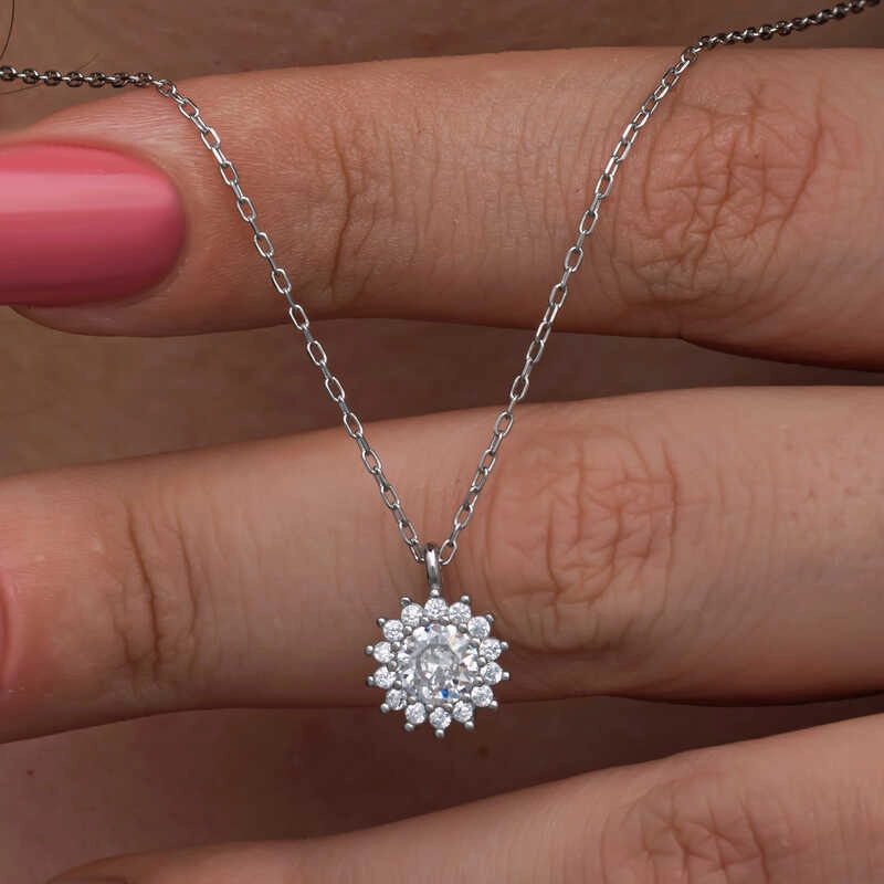 Silver Minimal Round Anturaj Women’s Necklace