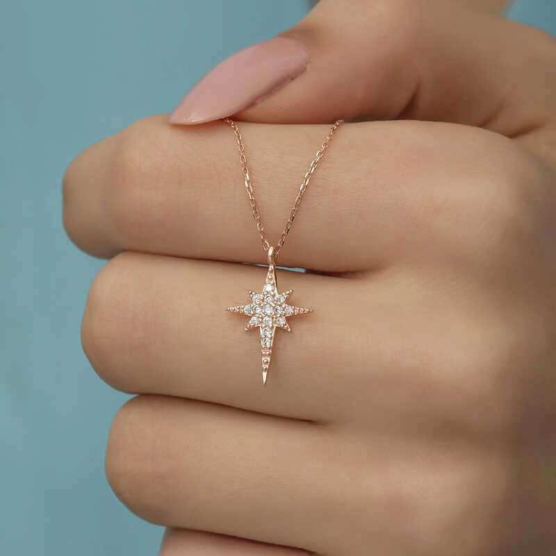 Silver Rose North Star Women’s Necklace