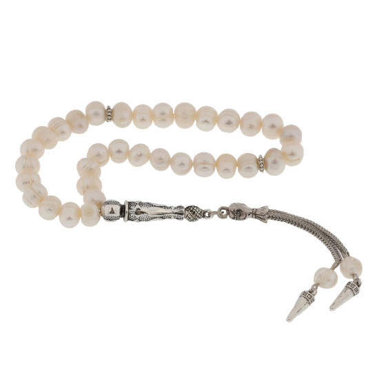 Natural Stone Metal Tassel Pearl Stone Prayer Beads