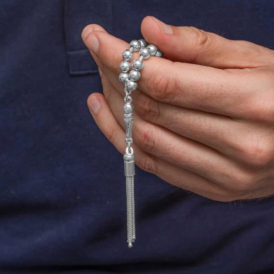 Silver Round Men’s Prayer Beads