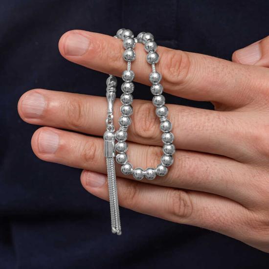 Sterling Silver 925 Round Tasbih
