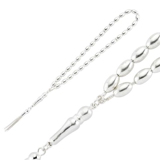 Silver Barley Cut Prayer Beads