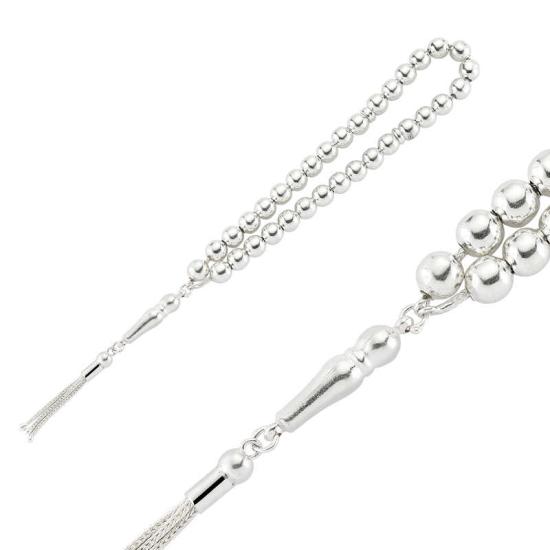 Silver Round Plain Prayer Beads