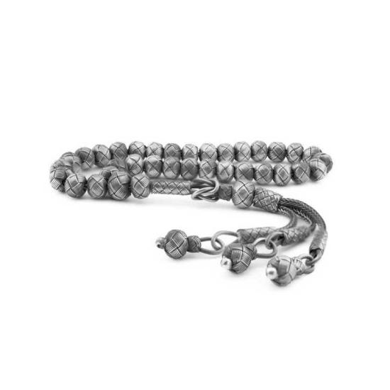 Trabzon Kazaziye Prayer Beads with Silver Oxidization