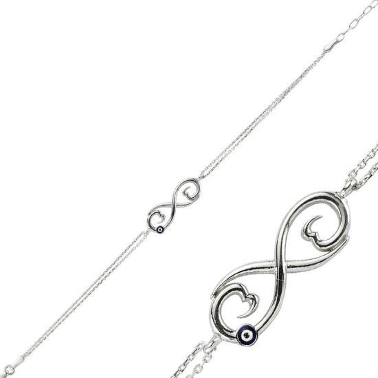 Silver Evil Eye Immortality Women’s Bracelet