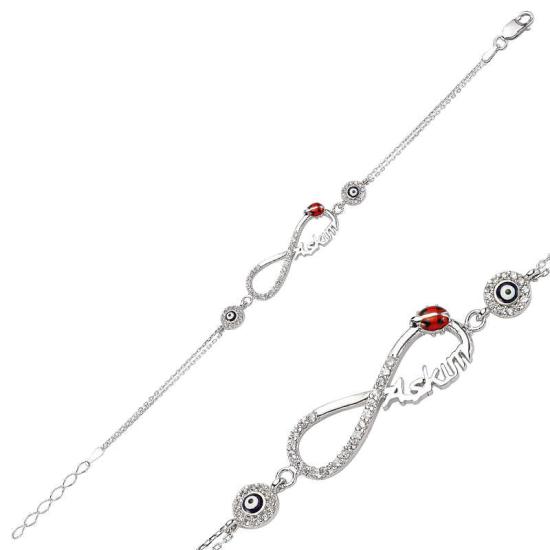 Silver Evil Eye Infinity Love Women’s Bracelet