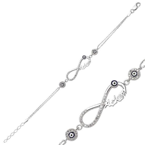 Silver Infinity My Love Women’s Bracelet