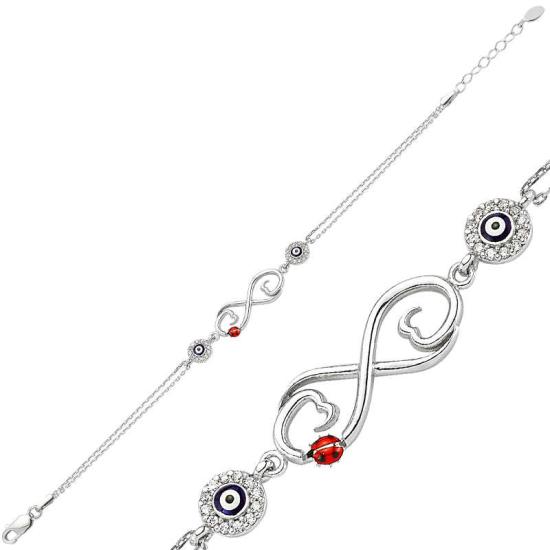Silver Evil Eye Infinity Women’s Bracelet