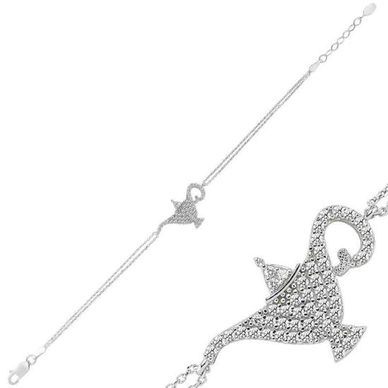 Silver Magic Lamp Women’s Bracelet