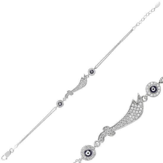 Silver Zulfiqar Sword Women’s Bracelet