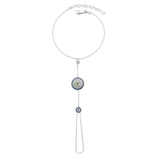 Silver Evil Eye Shahmaran Women’s Bracelet
