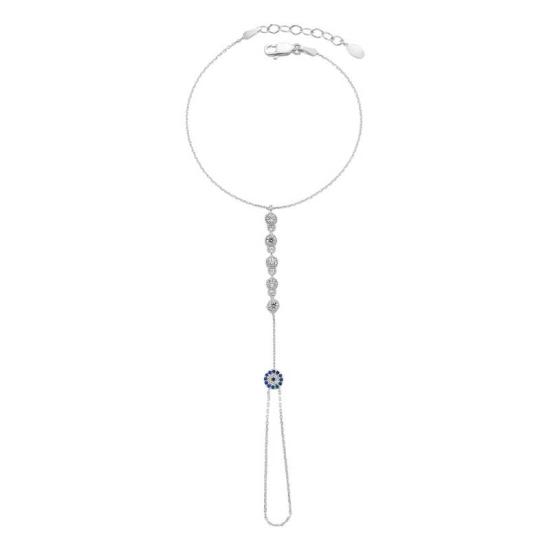 Silver Evil Eye Waterway Shahmaran Bracelet