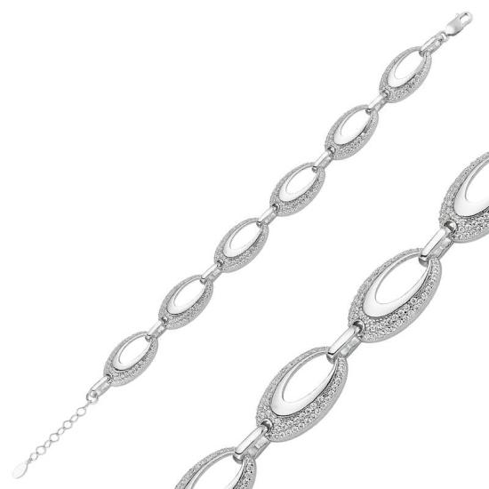Silver Stone Oval Women’s Bracelet
