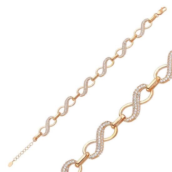 Silver Rose Infinity Women’s Bracelet