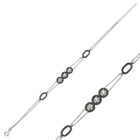 Silver Three Stone Women’s Bracelet
