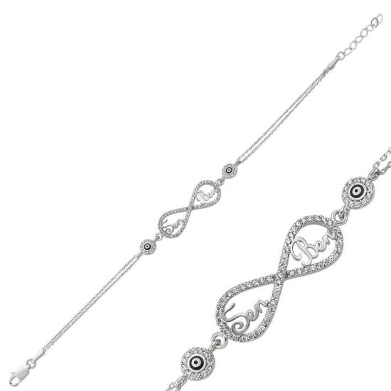 Silver Infinity You Me Women’s Bracelet