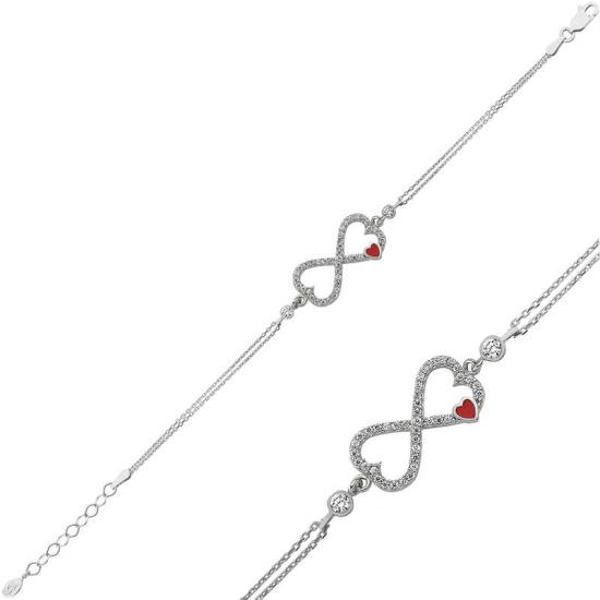 Silver Heart Infinity Women’s Bracelet