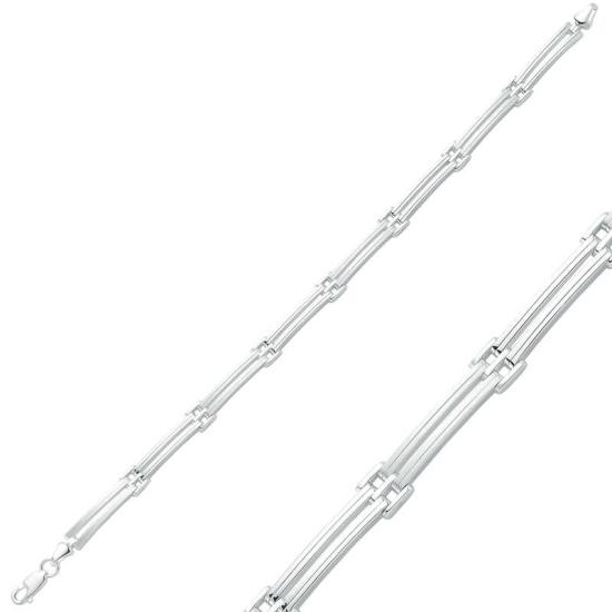 Silver Two Row Men’s Bracelet