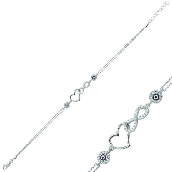 Silver Heart Infinity Women’s Bracelet