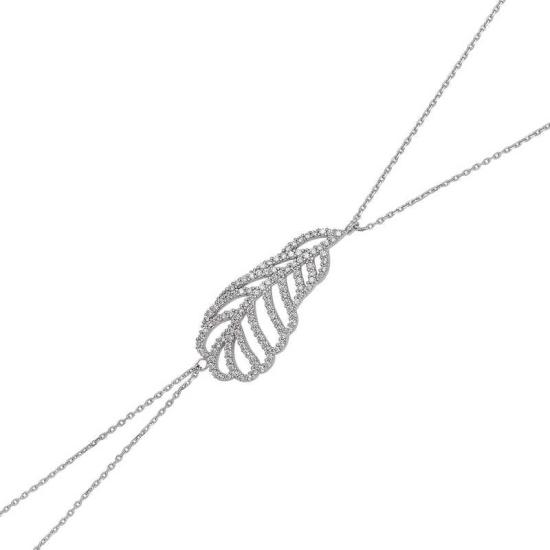 Silver Leaf Shahmaran Women’s Bracelet